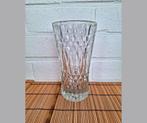 Vintage vaas met geslepen glas, Antiek en Kunst, Antiek | Vazen, Ophalen of Verzenden