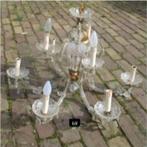 Mooie Antieke Glazen Luchter met 9 lichtpunten, Antiek en Kunst, Ophalen