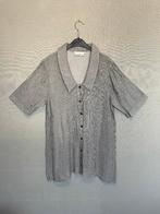 Grijs met wit gestreepte blouse van Karen by Simonsen (42), Maat 42/44 (L), Ophalen of Verzenden, Zo goed als nieuw, Grijs