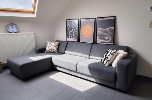 Grijze sofa vorm L, Huis en Inrichting, Zetels | Complete zithoeken, Ophalen