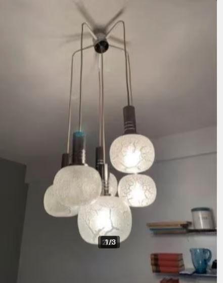 vintage kaskadenlamp OTT space age 1970, Collections, Rétro, Maison et Meubles, Enlèvement