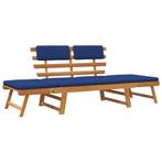 Banc de jardin 2 en 1 190 cm en bois d'acacia massif, Jardin & Terrasse, Accessoires mobilier de jardin, Enlèvement ou Envoi, Neuf