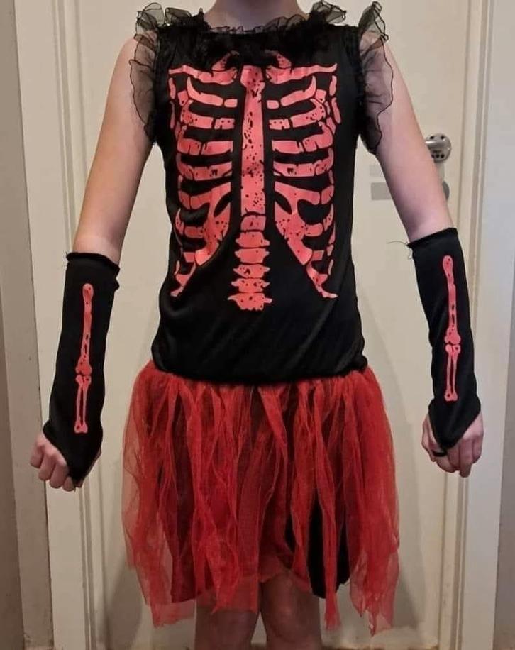 Halloween skelet verkleedpak carnaval voor kind, Kinderen en Baby's, Carnavalskleding en Verkleedspullen, Zo goed als nieuw, Ophalen
