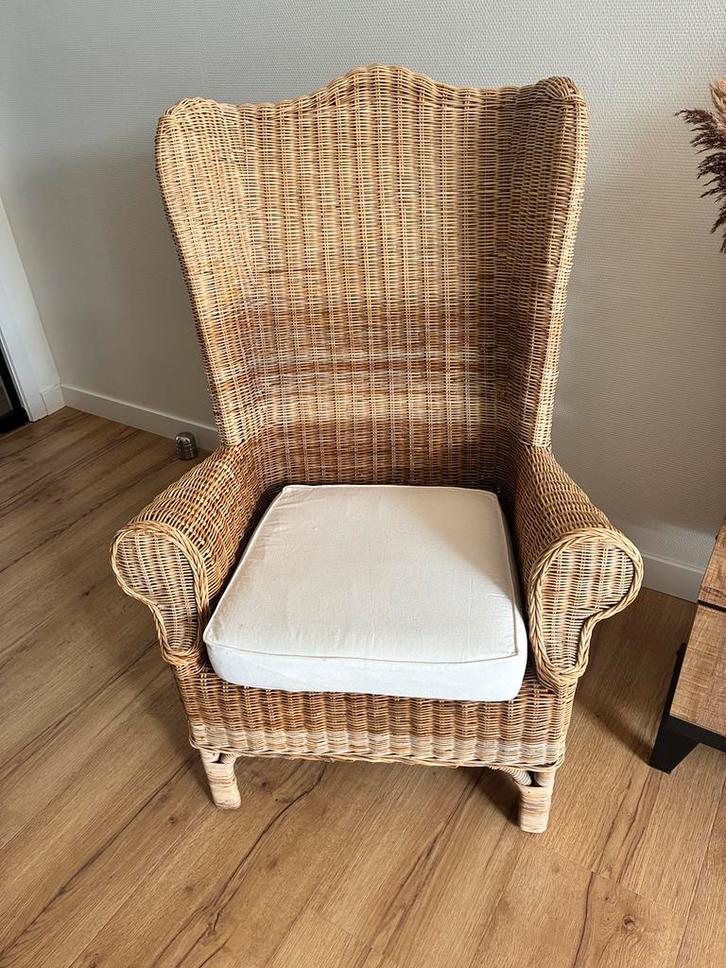 Mooie rieten zetel, Huis en Inrichting, Fauteuils, Zo goed als nieuw, Ophalen