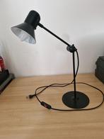 Mooie zwarte bureaulamp in perfecte staat inc lamp, Ophalen of Verzenden, Zo goed als nieuw, Metaal, 50 tot 75 cm