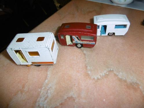 3 caravanes miniatures, corgi, chuci et boîte d'allumettes n, Hobby & Loisirs créatifs, Modélisme | Voitures & Véhicules, Utilisé