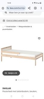 Peuterbed IKEA Sniglar met matras en lattenbodem, 70 tot 85 cm, Ophalen of Verzenden, Zo goed als nieuw, Matras