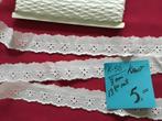 Kant katoen 3 cm breed wit K-56, 13,80 meter 5,00, Hobby en Vrije tijd, Naaien en Fournituren, Ophalen of Verzenden, Nieuw, Kant