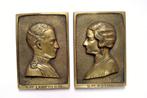 Léopold III et Astrid - portraits en cuivre, Collections, Objets militaires | Général, Photo ou Poster, Autres, Envoi