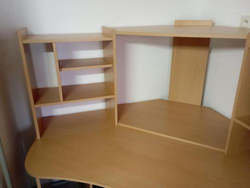 Multifunctioneel hoekbureau + opbergnis, Huis en Inrichting, Bureaus, Gebruikt, Bureau, Ophalen