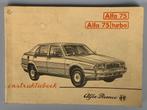 Alfa Romeo Alfa 75 Turbo _ Nederlandstalig _ Instructieboek, Enlèvement ou Envoi