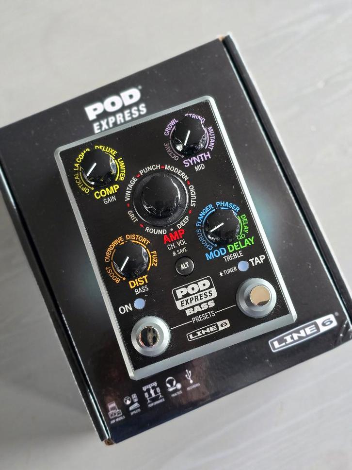 Line6 POD Express Bass Multieffect– Als Nieuw + Garantie, Muziek en Instrumenten, Effecten, Nieuw, Chorus, Delay of Echo, Distortion, Overdrive of Fuzz