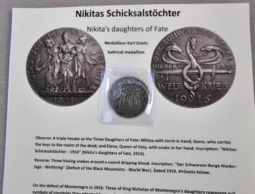 Satirische medaille Nikita's dochters, munt + 7 foto's/print beschikbaar voor biedingen