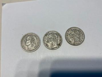 3 Franse 5-frankmunten beschikbaar voor biedingen