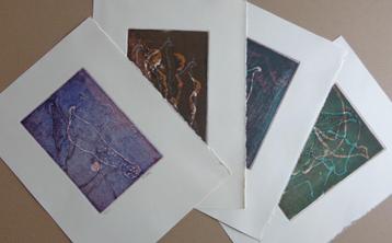 ANDRE GOEZU / LOT 4 STUKS / NYKTA / KLEURETS / 38x28cm / SIG beschikbaar voor biedingen