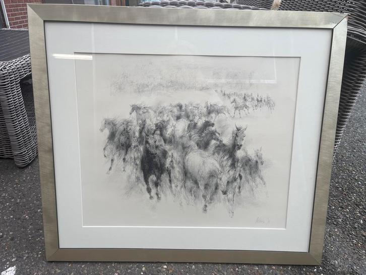 Étude équestre originale signée 1974, Antiquités & Art, Art | Dessins & Photographie, Enlèvement