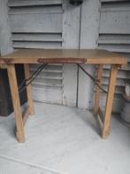Leuk oud houten invouwbaar draagbaar krukje bankje tafeltje, Ophalen of Verzenden