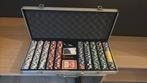 Pokerset met Clay-chips met alu koffer, Ophalen of Verzenden, Zo goed als nieuw