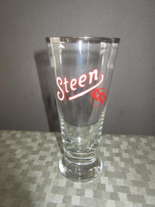 Brasserie Bavaro Belge emaille glas Steen BB bierglas, Verzamelen, Biermerken, Zo goed als nieuw, Glas of Glazen, Overige merken