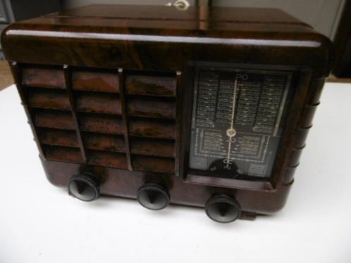 DUCASTEL EN BAKELITE DE 1940 EN FONCTION GO-PO _MOY BON-état, Antiek en Kunst, Antiek | Tv's en Audio, Ophalen of Verzenden