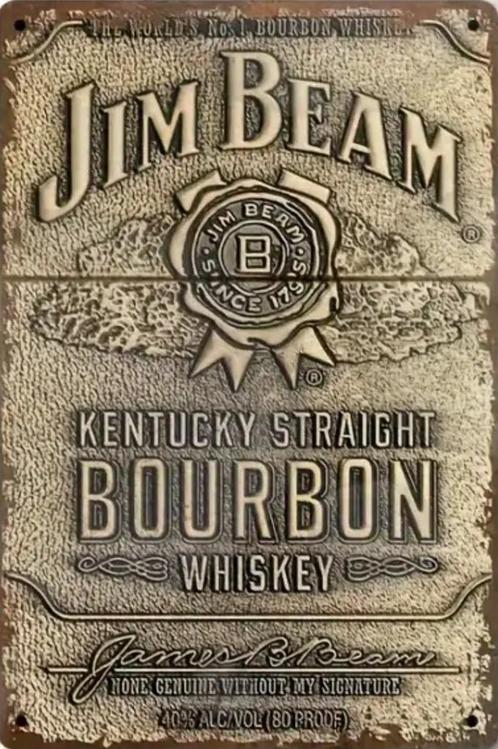 Reclamebord vintage Jim Beam whiskey - mancave poolhouse new, Verzamelen, Merken en Reclamevoorwerpen, Nieuw, Reclamebord, Ophalen of Verzenden