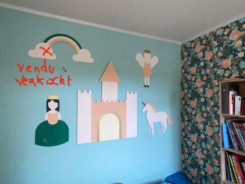 Wanddecoraties (4) „Princess” Zo goed als nieuw, Huis en Inrichting, Woonaccessoires | Wanddecoraties, Zo goed als nieuw, Ophalen