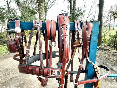 🔴NIEUW COGNAC PROF FULL MAAT ENKELSPAN TUIG 450.E. 🔴, Dieren en Toebehoren, Paarden en Pony's | Hoofdstellen en Tuigage, Ophalen of Verzenden
