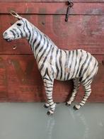 lederen zebra, papier Maché en handbeschilderd, Antiek en Kunst, Curiosa en Brocante, Ophalen of Verzenden