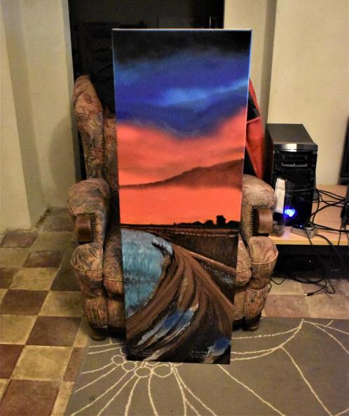 Landschap met pad, door joky kamo, Antiek en Kunst, Kunst | Schilderijen | Modern, Ophalen
