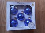 BLAUWE KERSTBALLEN MET GULDEN STIPJES, Diversen, Kerst, Ophalen of Verzenden, Nieuw