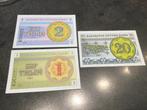 Kazachstan 3 verschillende bankbiljetten FDC, Enlèvement ou Envoi, Billets de banque