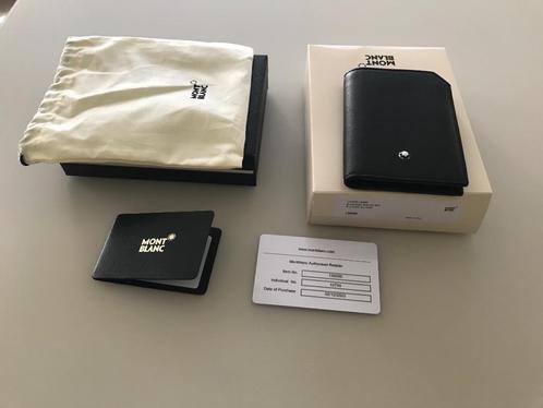 Montblanc mini wallet 4cc black, Handtassen en Accessoires, Portemonnees, Nieuw, Overige merken, Zwart, Leder, Met knipsluiting