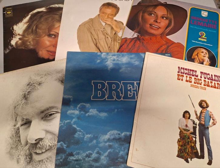Lot 40 x Lp's Vinyl Chanson Française (31), CD & DVD, Vinyles | Country & Western, Utilisé, 12 pouces, Enlèvement ou Envoi