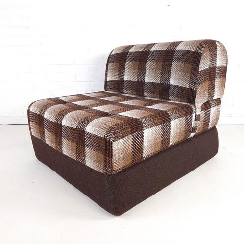 Vintage slaapfauteuil, Huis en Inrichting, Zetels | Voetbanken en poefs, Gebruikt, Stof, Ophalen