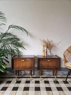 Vintage sixties nachtkastjes | kastjes retro, Huis en Inrichting, Kasten | Overige, Ophalen, Gebruikt