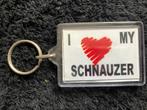 Sleutelhanger Hond I Love My Schnauzer, Ophalen of Verzenden, Nieuw, Dier of Natuur