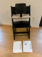 Stokke Tripp Trapp Compleet - Zwart - Incl. Baby Set & Tray, Enlèvement, Comme neuf, Chaise évolutive