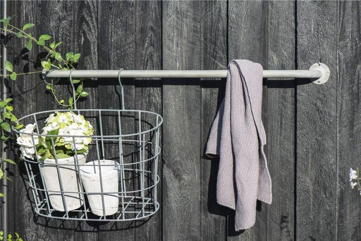 Wand Handdoekrek / Handdoekstang - Zink Groot - Landelijk, Huis en Inrichting, Badkamer | Badtextiel en Accessoires, Nieuw, Handdoekenrek