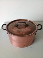 Antiek Rood Koper kookpot met deksel, Ophalen