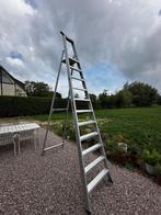 Enkele trapladder 11 treden Atom - 455 cm werkhoogte, Ophalen, Zo goed als nieuw, Ladder, 4 meter of meer