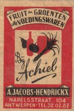 lucifermerk luciferetiket #220 Jacobs-Hendrickx Antwerpen, Verzamelen, Rookartikelen, Aanstekers en Luciferdoosjes, Gebruikt, Verzenden