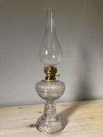 Oude olielamp in glas, Antiek en Kunst, Ophalen