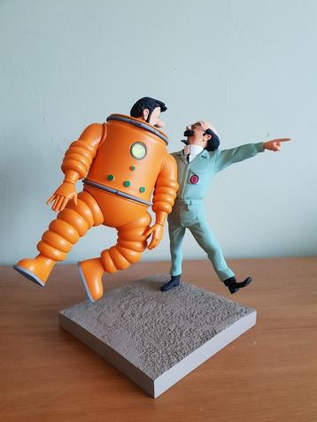 Tintin figurine Fariboles Haddock et Tournesol lune 