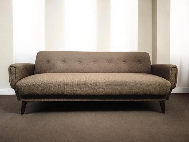 vintage canapé / driezit / fauteuil /slaapbank, Antiek en Kunst, Antiek | Meubels | Stoelen en Sofa's, Ophalen of Verzenden