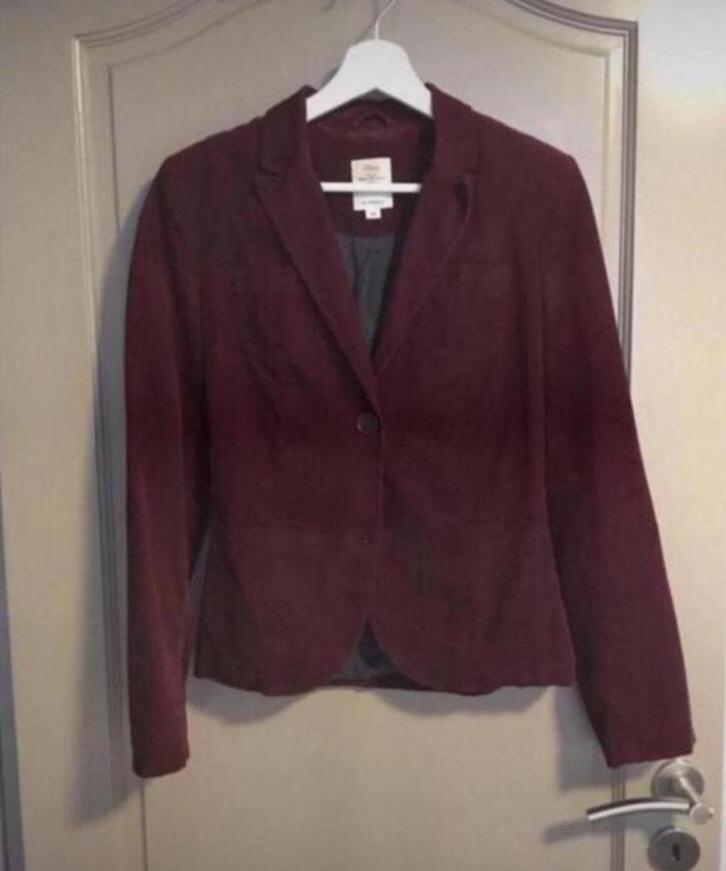 Bordeaux kleurig jasje type blazer. Merk S’ Oliver., Kleding | Dames, Jasjes, Kostuums en Pakken, Zo goed als nieuw, Jasje, Maat 34 (XS) of kleiner
