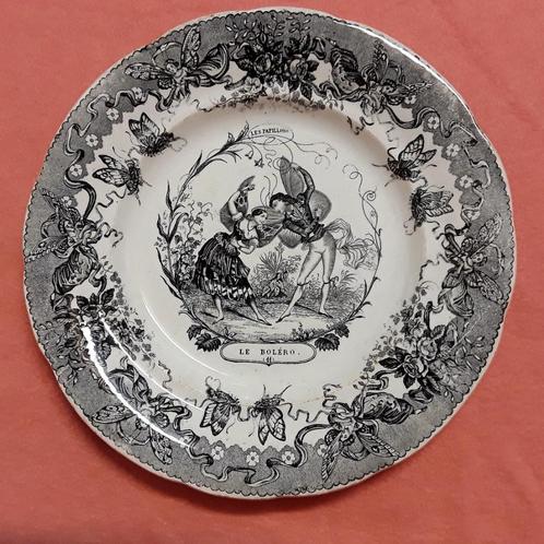 Assiette porcelaine Creil & Montéreau L. Milliet & cie XIXe, Antiquités & Art, Antiquités | Services (vaisselle) pièces, Enlèvement ou Envoi