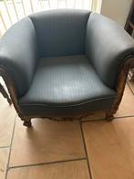 2 fauteuils anciens en tissu gris, Maison & Meubles, Enlèvement, Utilisé, Tissus