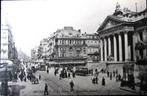 POSTKAARTEN- BRUSSEL, BOULEVARD ANSPACH EN DE BEURS., Ophalen of Verzenden, Voor 1920, Gelopen, Brussel (Gewest)