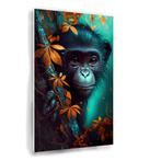 Tableau nature mignon singe 40x60cm Forex + Système d'accroc, Envoi, Neuf