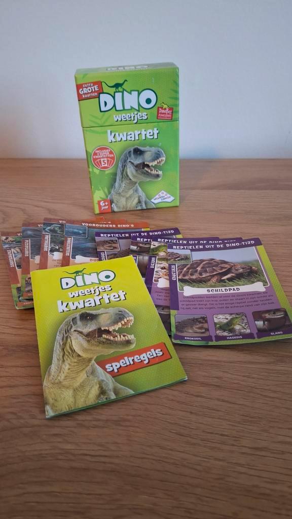 Dino weetjes kwartet – Leerzaam kaartspel (6+ jaar), Verzamelen, Speelkaarten, Jokers en Kwartetten, Kwartet(ten), Ophalen of Verzenden